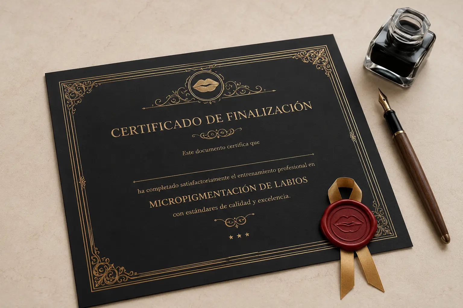 Diploma oficial de participación en micropigmentación